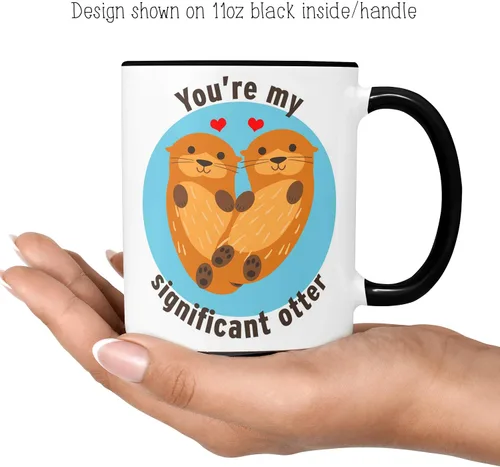 Vista 2 de You're My Significant Otter - Taza de café de cerámica, 11 o 15 onzas