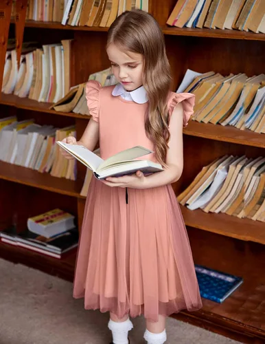 Vista 6 de Arshiner Vestido tutú para niñas pequeñas, vestidos de verano esponjosos, vestidos casuales de fiesta de tul para niños de 2 a 6 años