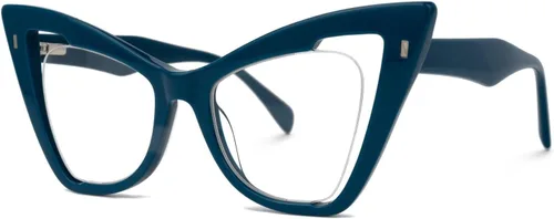 Vista 2 de Zeelool Elegantes gafas de mariposa para mujer con lente transparente sin receta Asta JGA706778, Azul