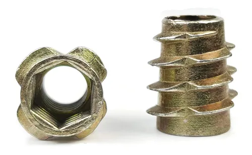 Vista 2 de Insertos roscados - Cabeza empotrada - Unidad hexagonal - Aleación de zinc 1/4"-20 x 0.787" Cantidad 100