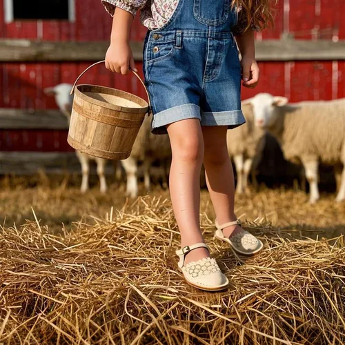 Vista 81 de THEE BRON Sandalias cómodas para niñas, zapatos para niños, sandalias rellenas
