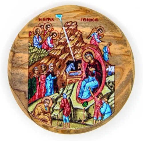 Vista 12 de Arcángel San Miguel, icono católico imán para nevera, madera de olivo, religiosa inspiradora religiosa, imanes de fe de Israel, hogar, cocina