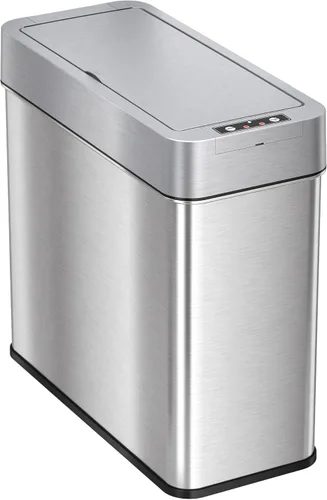 Vista 27 de iTouchless Cubo de basura para excrementos de perro de 3 galones / 12 litros con filtro de olor AbsorbX – Recipiente de basura de metal de cierre