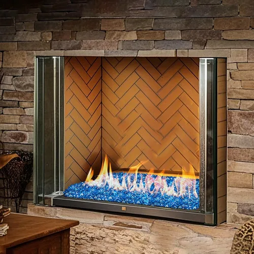 Vista 7 de Skyflame Diamantes de vidrio de fuego de 10 libras para paisajismo de chimeneas de hoguera, diamantes de fuego de vidrio reflectante de 1/2 pulgada