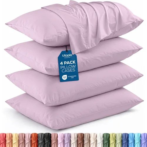 Vista 40 de Utopia Bedding - Juego de 2 fundas de almohada tamaño estándar, con cierre de sobre, tela de microfibra cepillada suave, resistentes al encogimiento