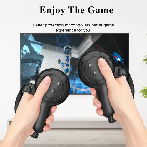 Vista 6 de Silicone Cover Compatible with MetaOculus Quest 3 Accessories, VR Silicone Face Cover, VR Shell Cover,Touch Controller Grip Case,Camera Lens