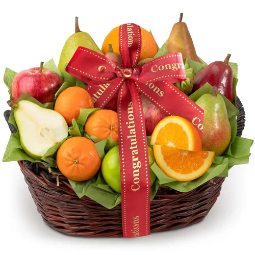 Vista 6 de Cesta de regalo de frutas Bounty para el Día de la Madre