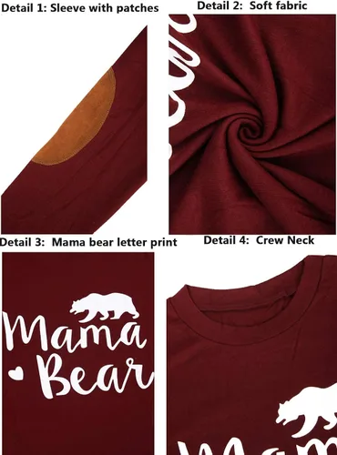 Vista 5 de Pink Queen - Blusa suelta de mujer con cuello redondo, camiseta de manga murciélago con parches