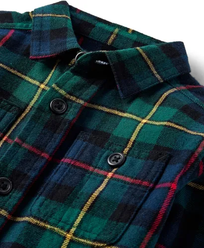 Vista 2 de The Children's Place - Camisa de franela a cuadros con mangas largas y botones para bebés y niños pequeños