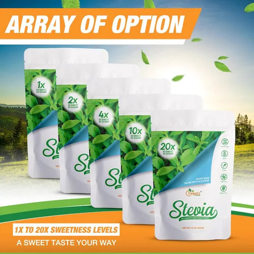Vista 6 de Alulosa - Edulcorante multiusos de mezcla de stevia - 1 dulzura de azúcar; porciones totales 567; edulcorante cero calorías, sustituto sin azúcar