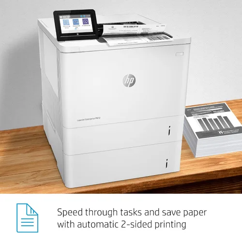 Vista 10 de HP LaserJet Enterprise M612x Impresora monocromática con Ethernet integrado, impresión de 2 caras y bandeja de papel adicional (7PS87A), color blanco