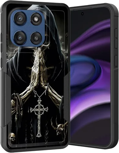 Vista 148 de para Moto G Play 4G 2024, funda de dos capas híbrida resistente y a prueba de golpes, PC duro + silicona suave protectora para Motorola Moto G Play