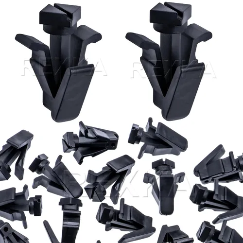 Vista 6 de Rexka 10 piezas de clip de rejilla para cubierta de parachoques compatible con Nissan Infiniti 76882-0M060 Titan 240SX Altima Cube Frontier Krom SL