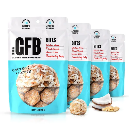 Vista 14 de The GFB Bocaditos de proteína aptos para alérgenos para pastel de cumpleaños, aperitivos sin gluten sin nueces, bolas de proteína a base de plantas