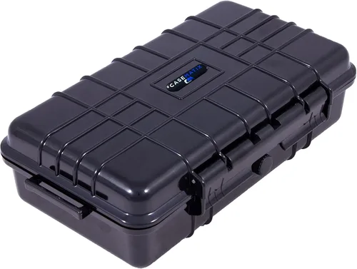 Vista 4 de CASEMATIX Estuche rígido pequeño impermeable de 9.5 pulgadas con espuma personalizable para electrónica portátil, herramientas y accesorios, funda