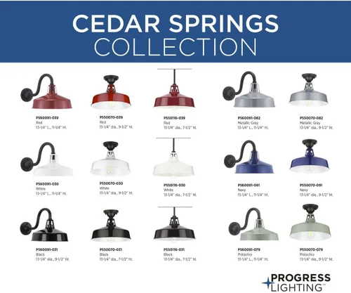 Vista 10 de Cedar Springs Collection - Farol de pared extragrande para exteriores, 1 luz, color rojo claro