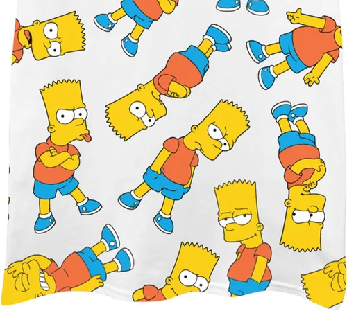 Vista 7 de The Simpsons Camiseta clásica de Bart Simpson Homer, Bart, Lisa Tee Allover para hombre