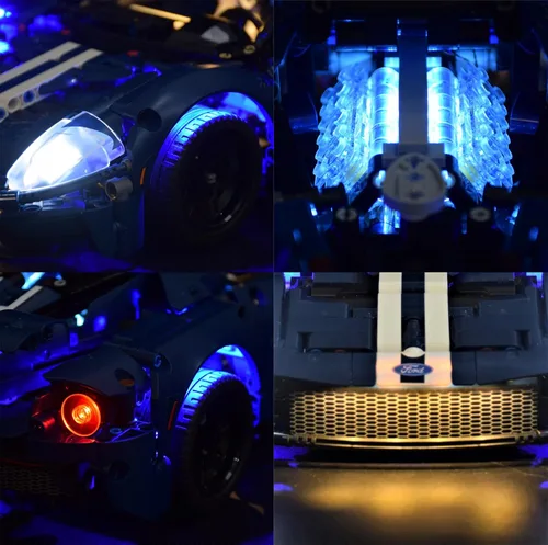 Vista 4 de LightGo Kit de iluminación LED diseñado para Lego 42154 2022 Ford GT Building Set, no incluye modelo (versión clásica)