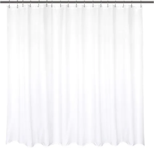 Vista 10 de Barossa Design - Cortina de ducha de tela impermeable para cabina de microfibra de calidad hotelera, 32" de ancho x 72" de alto, lavable a máquina