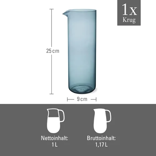 Vista 3 de like. by Villeroy & Boch Like Ice - Jarra de agua (39.5 oz)