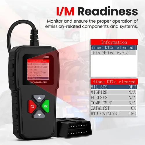 Vista 4 de Lector de códigos de coche OBD2 escáner, leer y borrar códigos de falla, herramienta de escaneo de diagnóstico CAN automotriz para todos