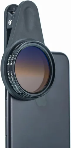 Vista 3 de Kase Kit de filtro CPL de lente magnética para teléfono celular de 1.614 in, incluye filtro polarizador circular, filtro ND1.2 graduado suave, clip