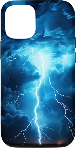 Vista 28 de Cool Blue Lightning Bolt Storm Wild Nature Sky Graphic Art Case for iPhone 17