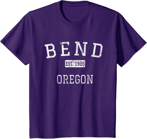 Vista 27 de Bend Oregon OR Camiseta vintage, Negro