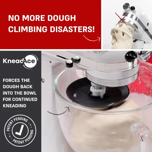 Vista 2 de KneadAce Protector de gancho para masa para ayuda de cocina, evita que tu masa suba y obstruya tu batidora. Accesorio mezclador sin desorden