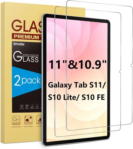 Vista 13 de SPARIN Paquete de 2 protectores de pantalla para Galaxy Tab A8 de 10.5 pulgadas 2022 (SM-X200/X205/X207), película transparente HD de vidrio