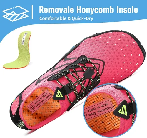 Vista 4 de Mishansha - Zapatos de agua para hombres y mujeres, secado rápido, para natación, buceo, surf, deportes acuáticos, piscina, playa, senderismo, yoga.