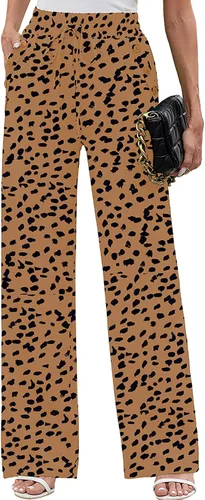 Vista 80 de Heymoments Wide Leg Pant for Women High Waist Trouser A01-negro