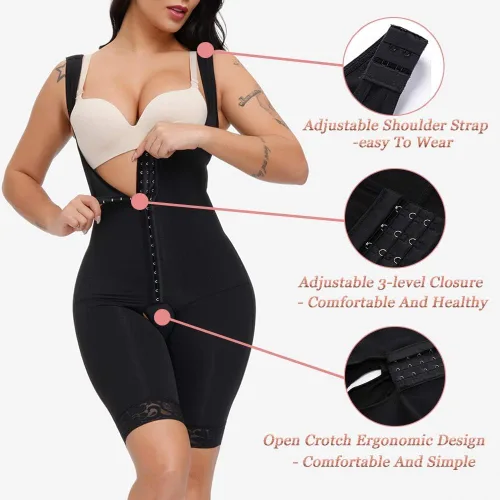 Vista 5 de SPARSHINE Fajas Colombianas con control de abdomen para mujer, faja moldeadora de cuerpo con busto abierto para mujer, entrenamiento de cintura
