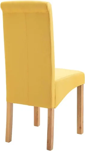 Vista 6 de Dining Chairs 4 Pcs Yellow Fabric,Living Room Dining Chairs,Counter Dining Chairs Suitable for Daily Dining Or Special Events Such As Meetings