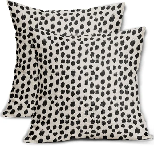 Vista 42 de Sweetshow Juego de 2 fundas de almohada de 16 x 16 pulgadas, diseño bohemio, con diseño de lunares, moderno y moderno, para exteriores, decorativas