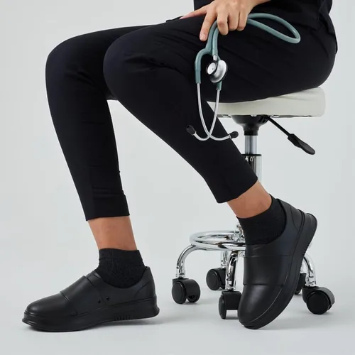 Vista 5 de Gales Frontline - Zapatos de enfermería para mujeres y hombres, ligeros, cómodos, antideslizantes, impermeables, fáciles de limpiar, calzado