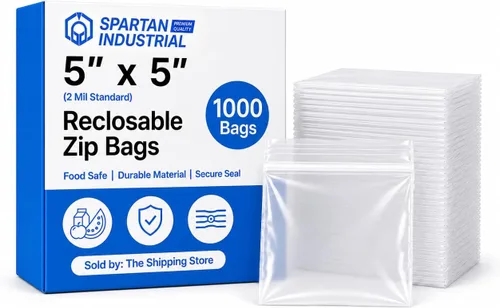 Vista 12 de Spartan Industrial - Bolsas de polietileno de plástico transparente con cierre de 3 x 6 pulgadas (1000 unidades) de 2 mil con cierre resellable