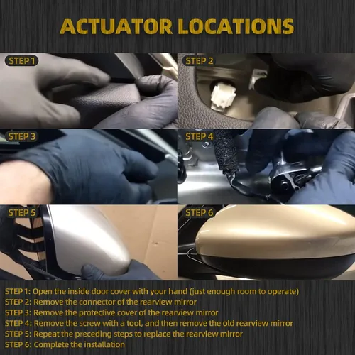 Vista 7 de Dasbecan Espejo para puerta lateral izquierda del conductor compatible con Honda Accord LX Sport 1.5T 2018-2025 Power No calentado Pintura