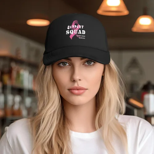 Vista 5 de Support Squad Awareness - Gorra de béisbol de malla sólida para papá, camionero, sombrero de ala plana