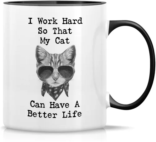 Vista 17 de Retreez - Taza Graciosa Show Me Your Kitties Amantes de Gatos, 325 ml, Tazas de Café de Cerámica, Divertidas, Sarcasmo, Sarcasticas, Regalos