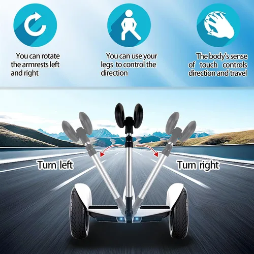 Vista 4 de Manillar para Segway Ninebot S Smart/mini PRO/mini LITE Self-Balance Scooter Hoverboard Manillar ajustable Soporte de liberación de presión