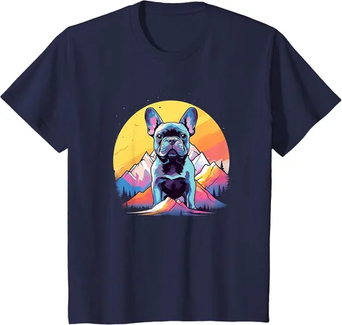 Vista 46 de French Bulldog Dog Men Women Kids T-Shirt Asphalt Grey