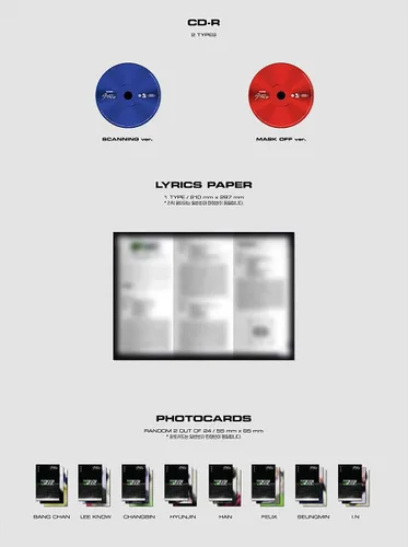 Vista 5 de STRAY KIDS ODDINARY Mini álbum (versión estándar) (MASK OFF Ver. + 1ea TARJETA DE REGALO DE TIENDA) K-POP SELLADO