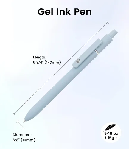 Vista 7 de LINFANC Paquete de 12 bolígrafos de gel lindos, bolígrafo de tinta de gel retráctil de secado rápido, bolígrafos de gel de bola rodante de punta