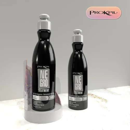 Vista 4 de Prokpil Negro Especial Tratamiento de Color Matizante Matizador para Rubio, Canoso o Negro Matiz negro para cabello gris, rubio o negro natural