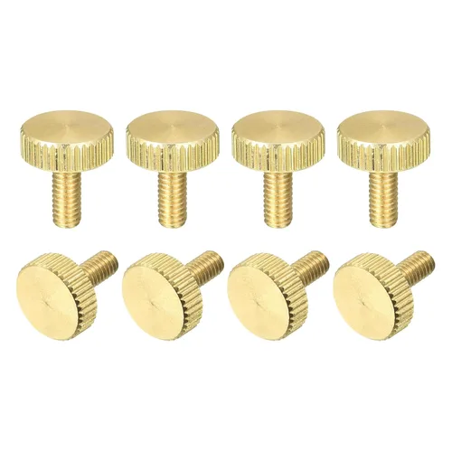 Vista 15 de uxcell Tornillos moleteados para pulgar, pernos planos de latón M4x30mm, perillas de agarre para PC, electrónico, mecánico, 8