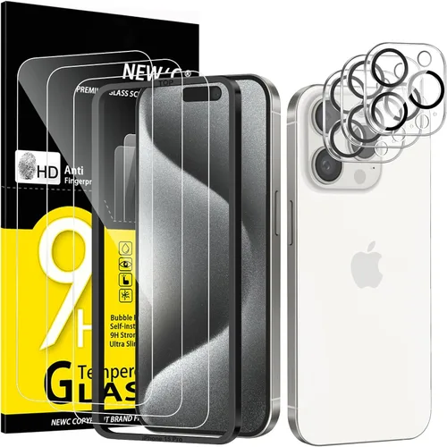Vista 36 de NEW'C 3x Protector de privacidad para pantalla de iPhone 13 (15,49 cm) + 3x Protector de lente de cámara, protección del sensor, película de vidrio