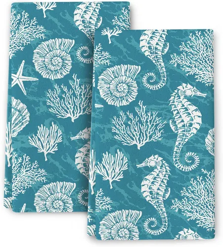 Vista 9 de Juego de toallas de cocina florales bohemias, juego de trapos de cocina absorbentes con mandala bohemios, juego de paños de cocina con flores