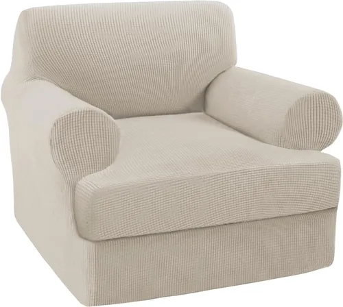 Vista 54 de Turquoize Funda para sillón con cojín en forma de T para sala de estar, funda elástica para sofá, funda suave para sillón, fundas de muebles