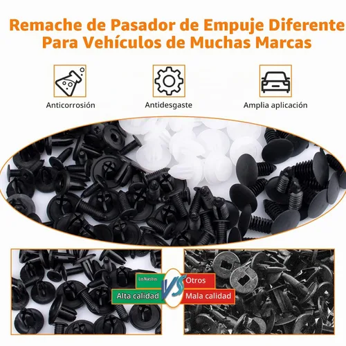 Vista 5 de Kit de clips de retención de automóvil de 6 tamaños, clips para panel de moldura de puerta automática, accesorios de repuesto de tornillos
